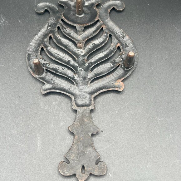 Antique 1910s Cast Iron Trivet Wall Decor - Picture 2 of 2